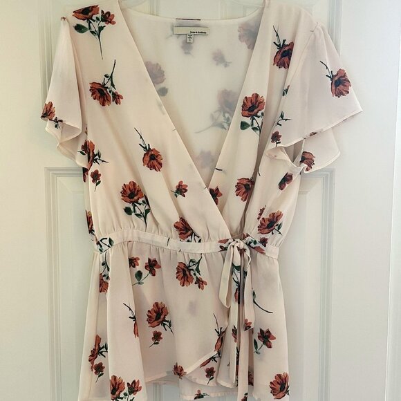 June & Hudson Wrap Blouse - Size L - Picture 1 of 5
